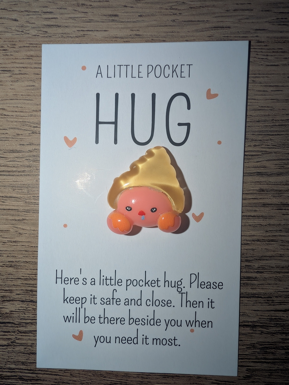 Pocket Hug - Peach & Gold Charm